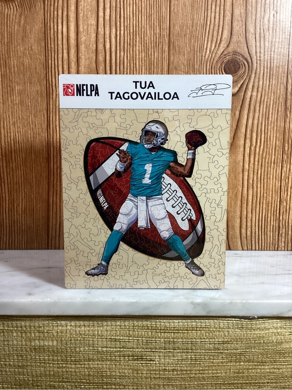 New 2022 NFLPA Wooden Puzzle “TUA TAGOVAILOA”  small 8.3 x 10.6 150 Pieces